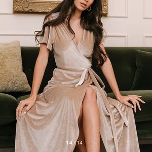 Calvin Sparkle Velvet Wrap Dress | Shell